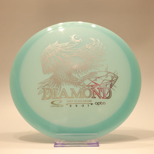Latitude 64 Diamond Opto Moonshine Teal Silver Foil 156g - Laredo Disc Golf Store