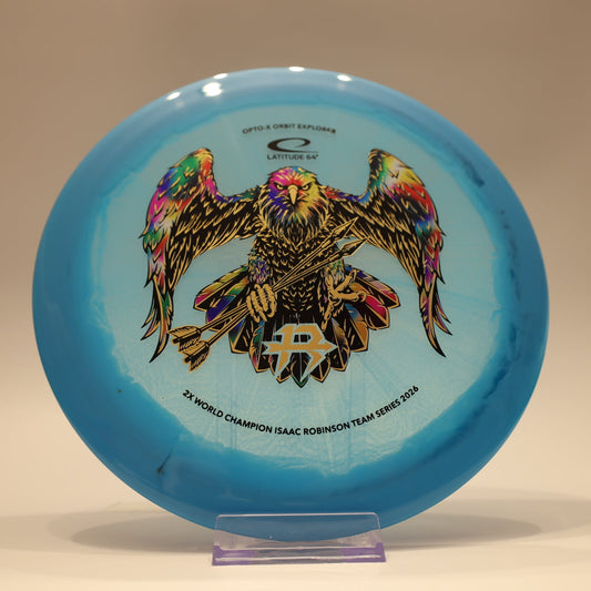 Latitude 64 Explorer Opto-X Orbit Isaac Robinson Team Series Sky Blue Multi 173g - Laredo Disc Golf Store