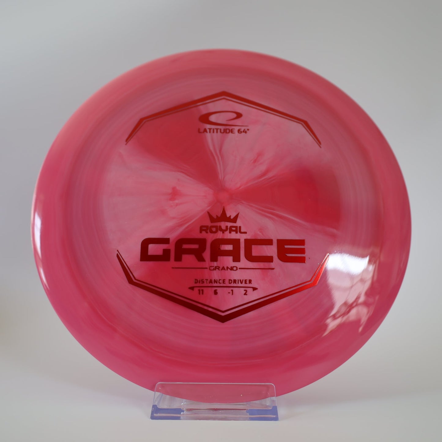 Latitude 64 Grace Royal Grand Pink Swirl Red 175g - Laredo Disc Golf Store
