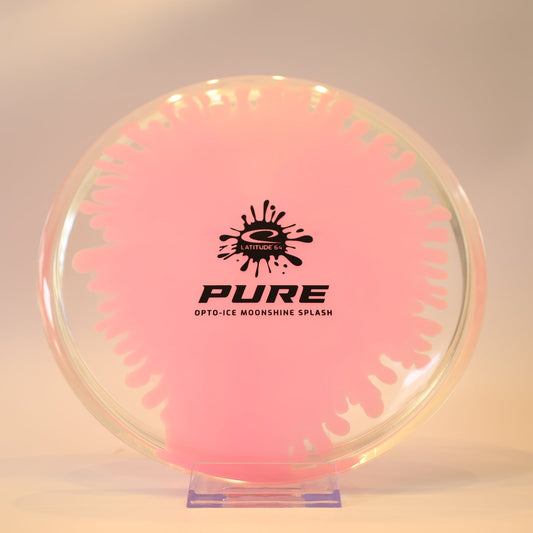 Latitude 64 Pure Opto Ice Moonshine Splash Pink Splash Black Foil 173g - Laredo Disc Golf Store
