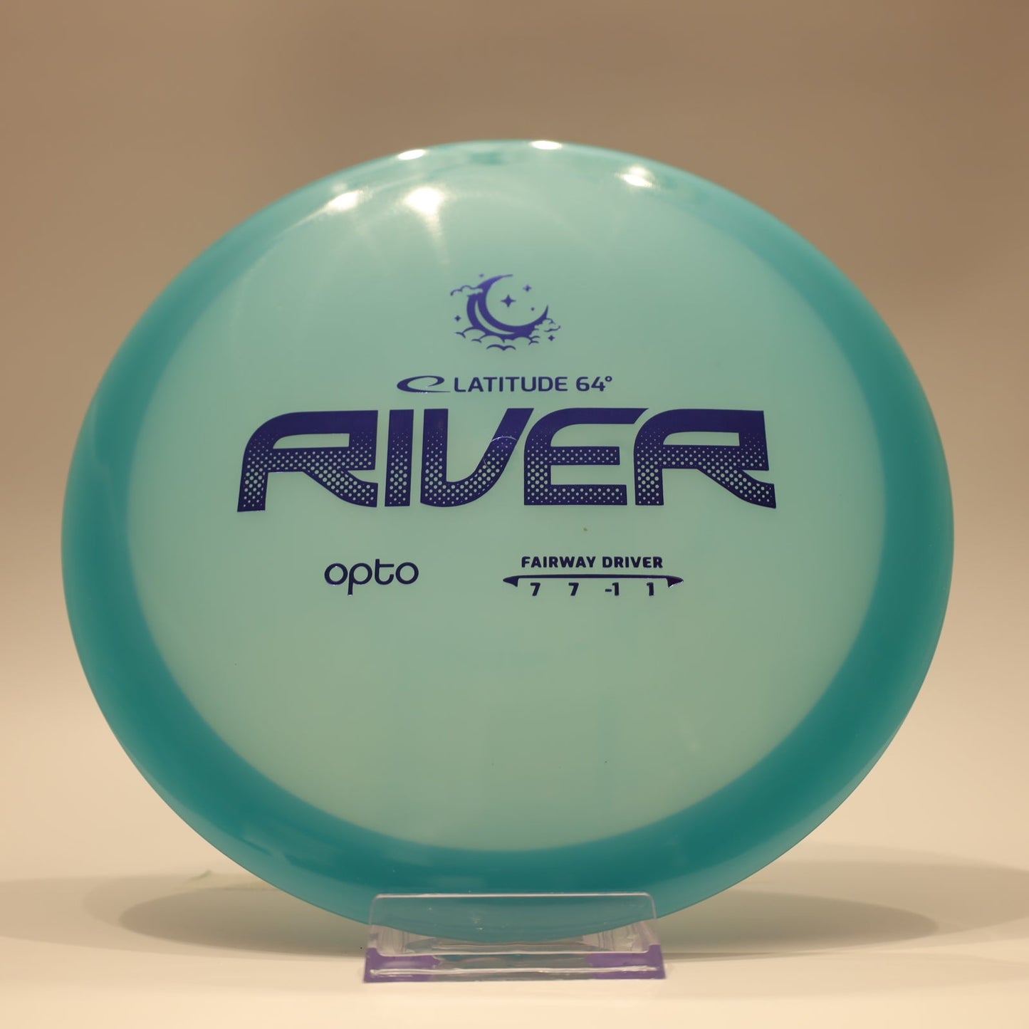 Latitude 64 River Opto Moonshine Teal Blue Foil 173g - Laredo Disc Golf Store