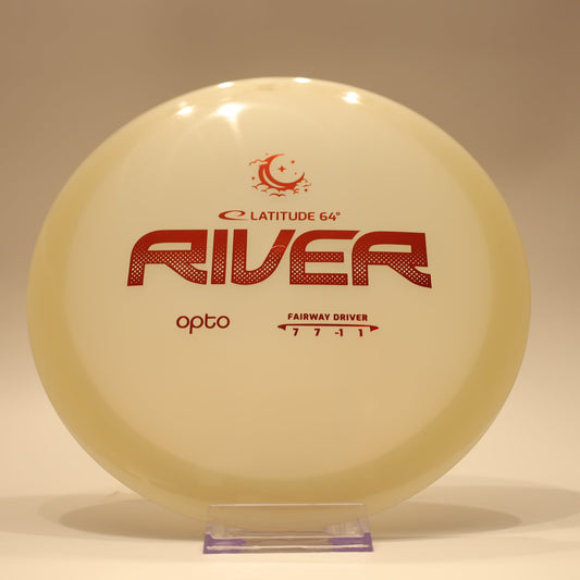 Latitude 64 River Opto Moonshine White Red Foil 175g - Laredo Disc Golf Store
