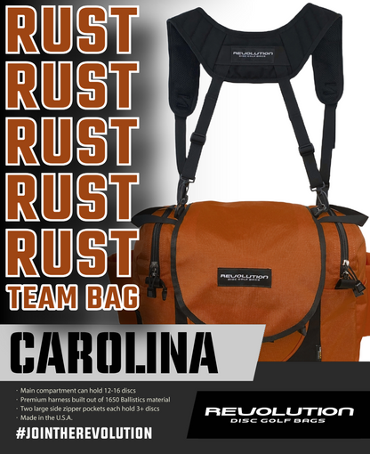 Revolution Carolina Team V3 Disc Golf Bag - Rust
