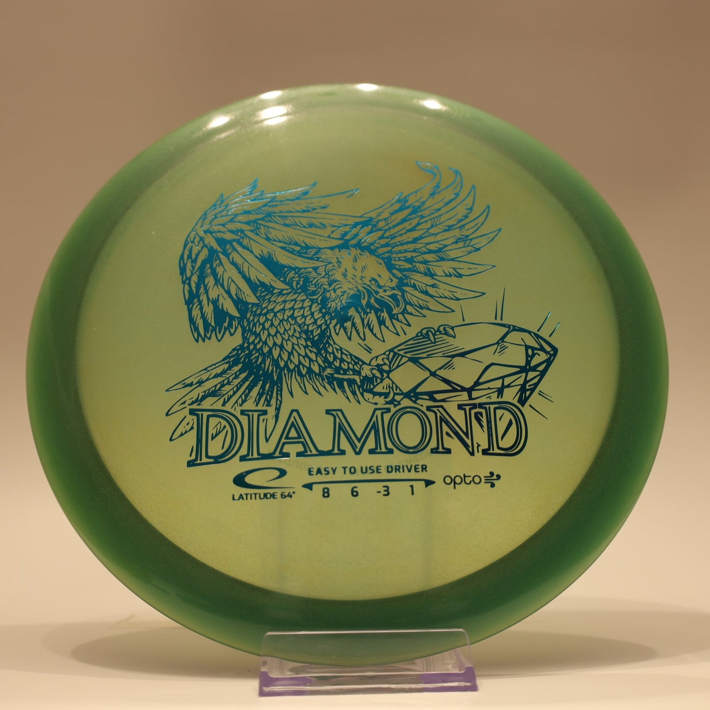 Latitude 64 Diamond Opto Air Green Teal Foil 145g - Laredo Disc Golf Store