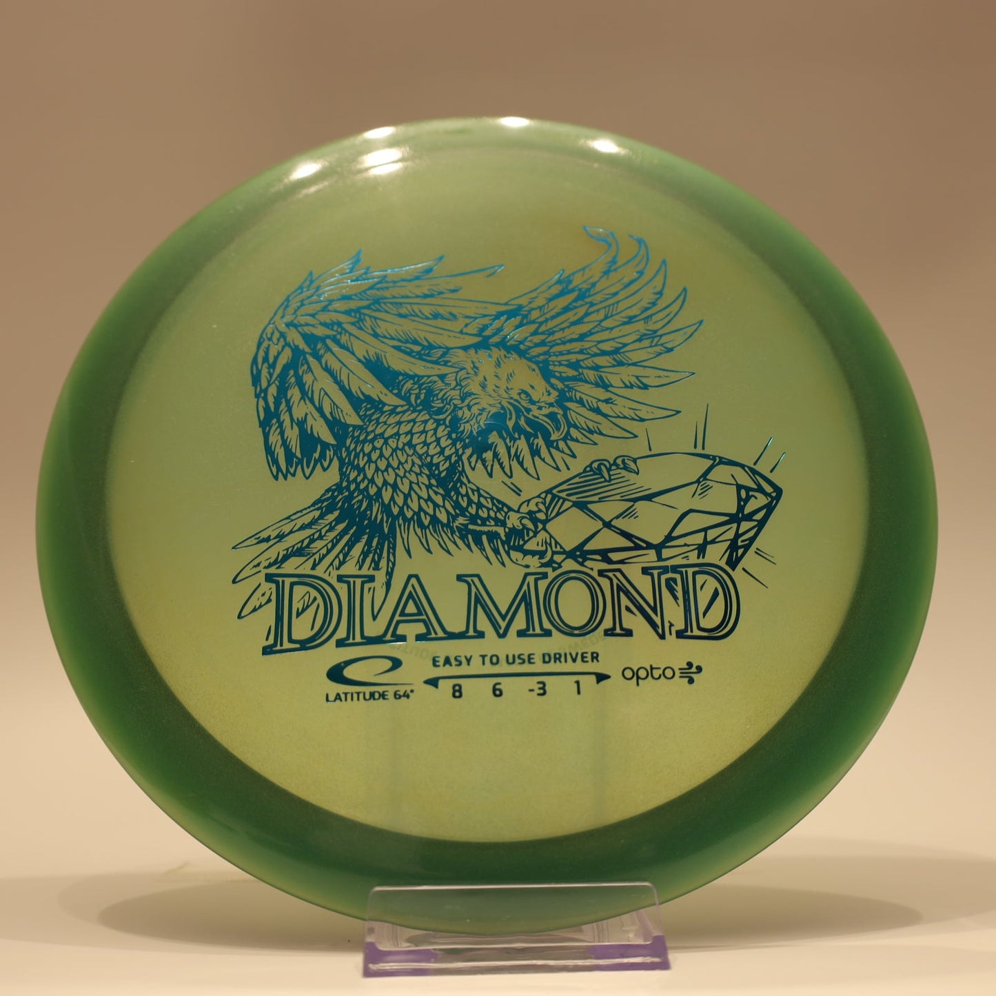 Latitude 64 Diamond Opto Air Green Teal Foil 148g - Laredo Disc Golf Store
