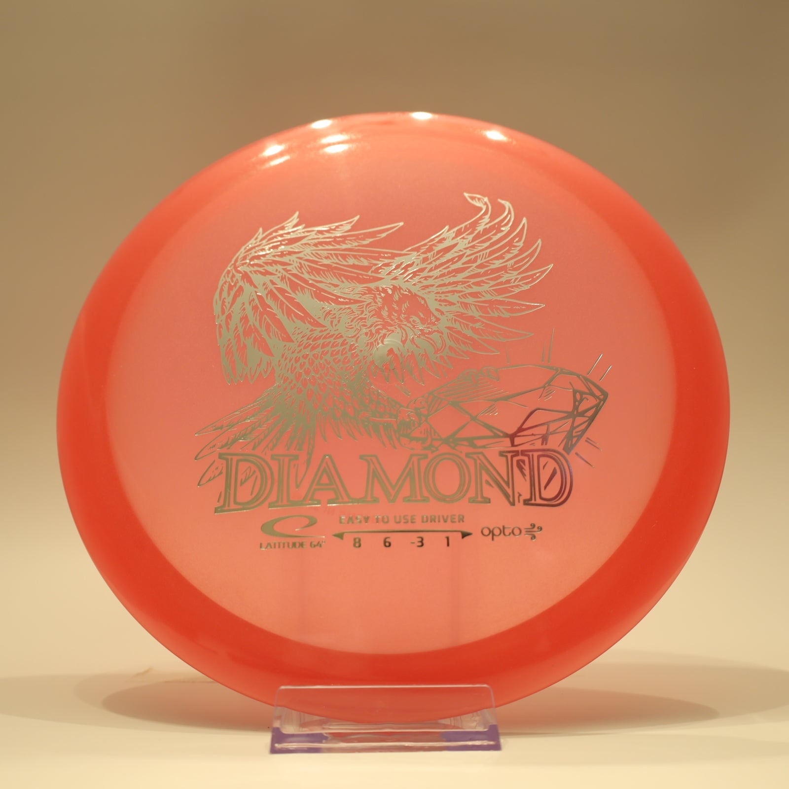 Latitude 64 Diamond Opto Air Off Red Silver Foil 148g - Laredo Disc Golf Store