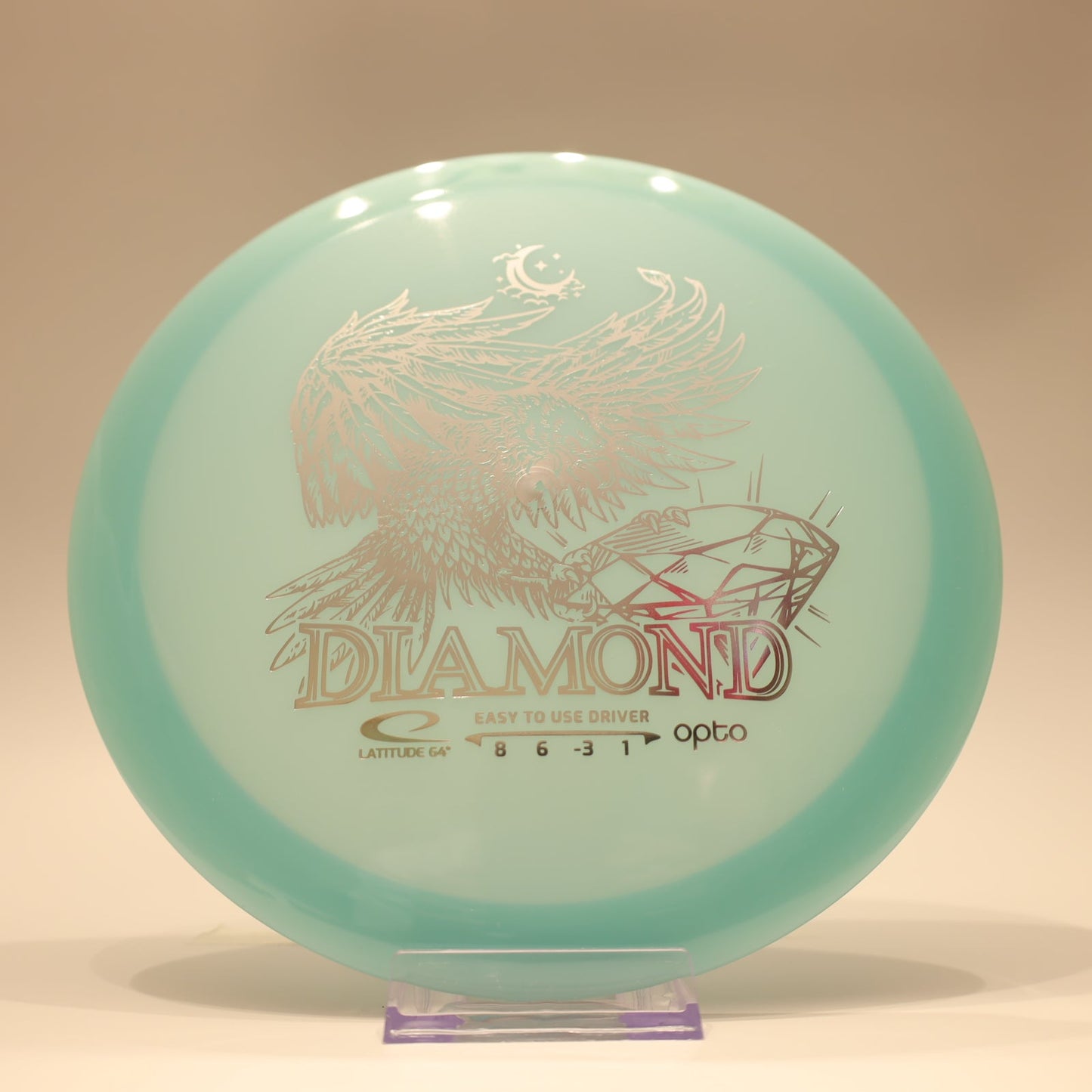 Latitude 64 Diamond Opto Moonshine Teal Silver Foil 156g - Laredo Disc Golf Store