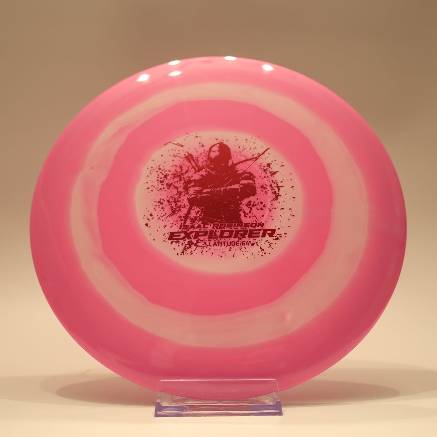 Latitude 64 Explorer Gold Bullseye Isaac Robinson Pink White Red Foil 173g - Laredo Disc Golf Store