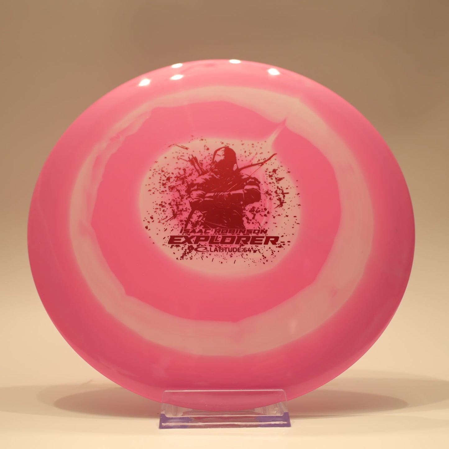 Latitude 64 Explorer Gold Bullseye Isaac Robinson Pink White Red Foil 173g - Laredo Disc Golf Store