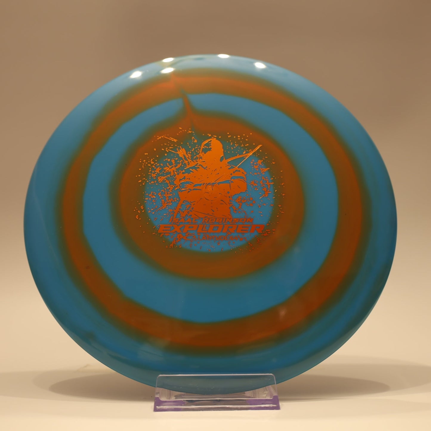 Latitude 64 Explorer Gold Bullseye Isaac Robinson Teal Orange Orange Foil 175g - Laredo Disc Golf Store