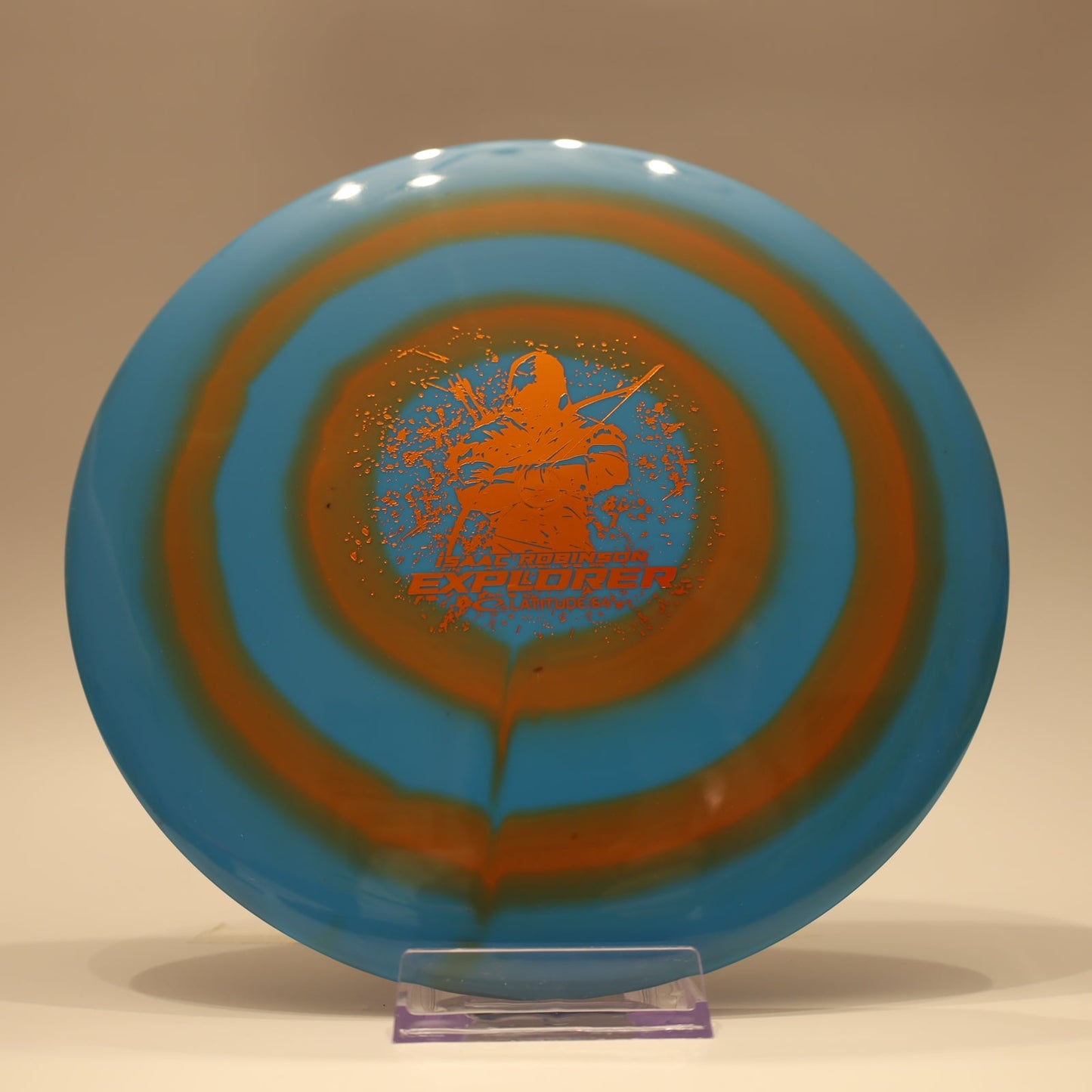 Latitude 64 Explorer Gold Bullseye Isaac Robinson Teal Orange Orange Foil 176g - Laredo Disc Golf Store