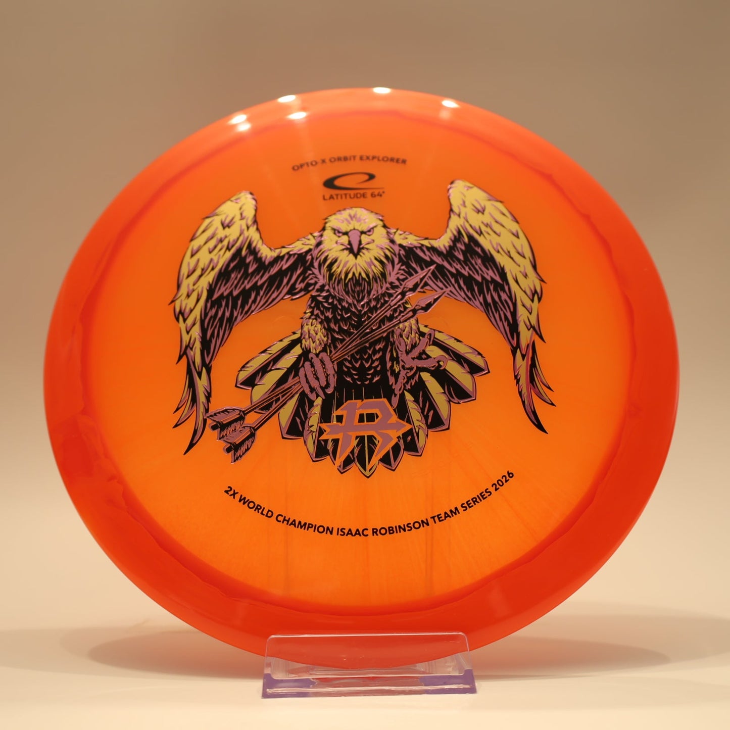 Latitude 64 Explorer Opto-X Orbit Isaac Robinson Team Series Orange Multi 175g - Laredo Disc Golf Store