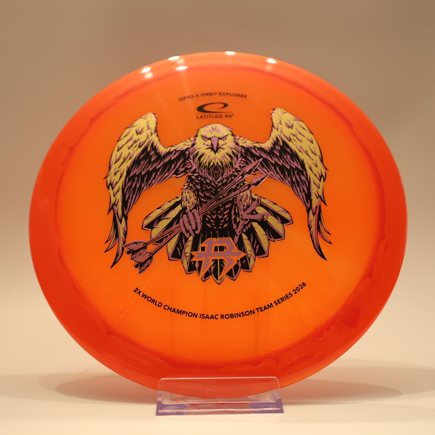 Latitude 64 Explorer Opto-X Orbit Isaac Robinson Team Series Orange Multi 175g - Laredo Disc Golf Store