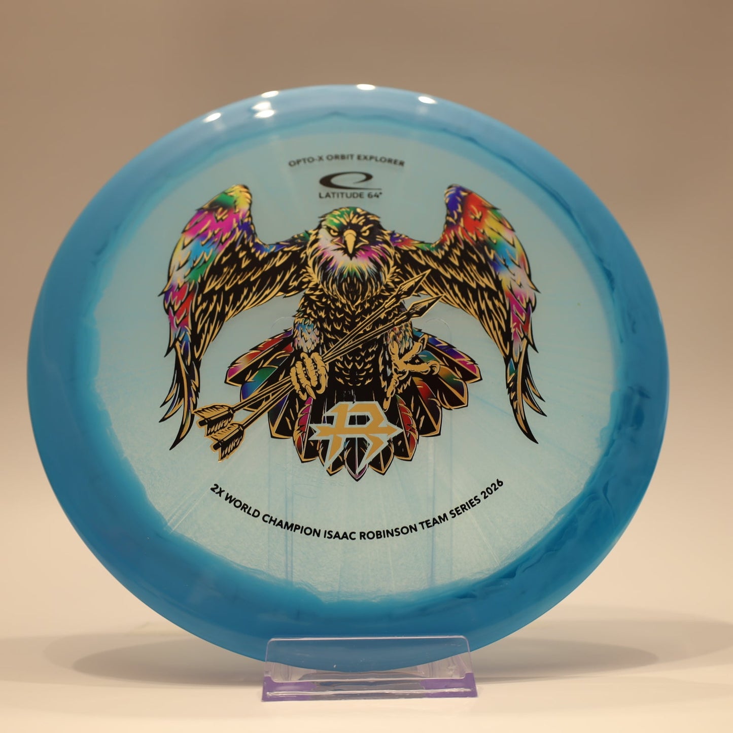 Latitude 64 Explorer Opto-X Orbit Isaac Robinson Team Series Sky Blue Multi 173g - Laredo Disc Golf Store