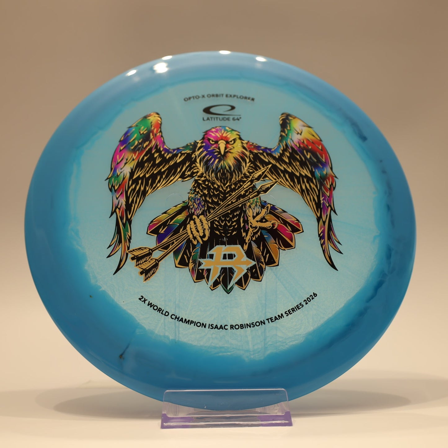 Latitude 64 Explorer Opto-X Orbit Isaac Robinson Team Series Sky Blue Multi 173g - Laredo Disc Golf Store