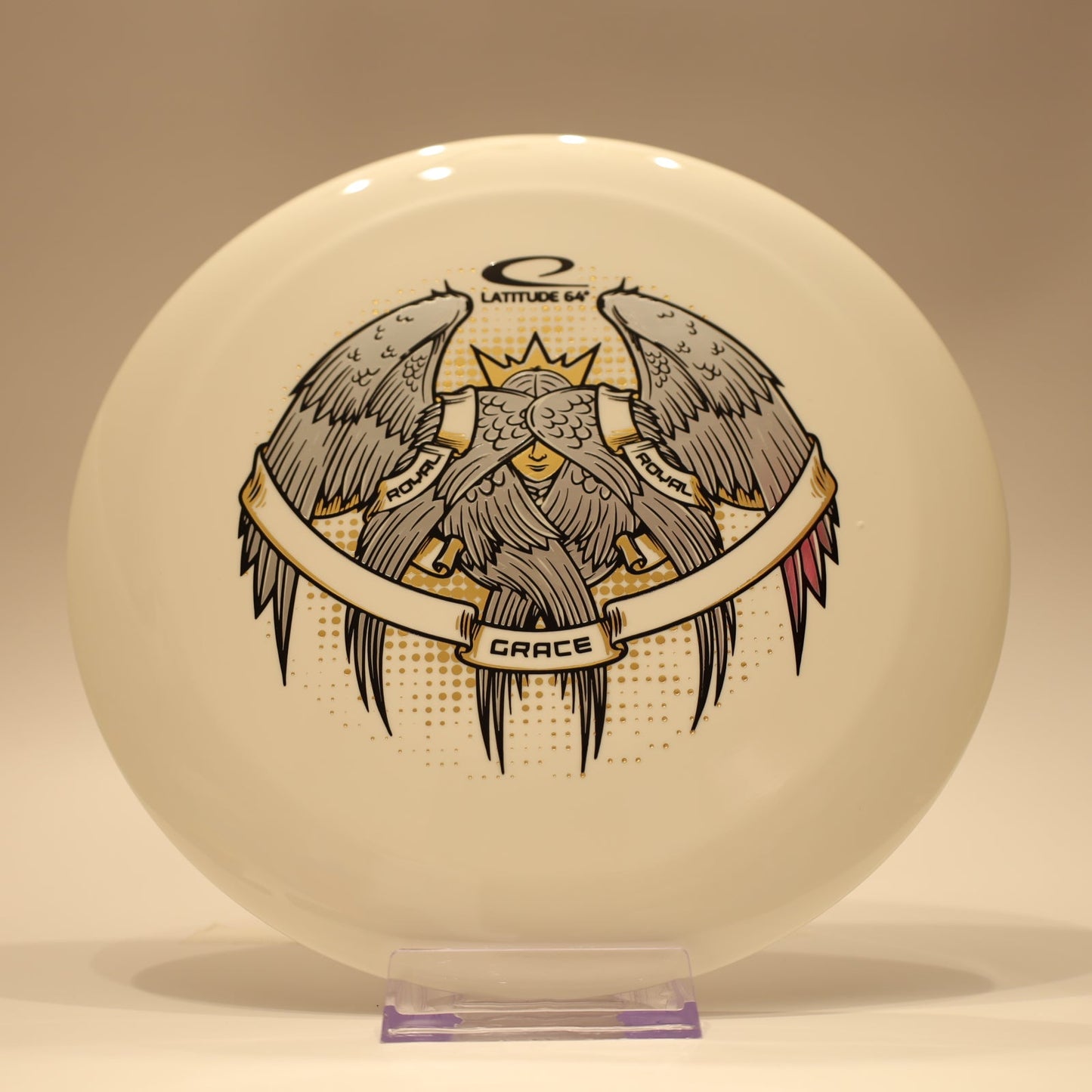 Latitude 64 Grace Royal Grand Angel Triple Stamp White Multi 174g - Laredo Disc Golf Store