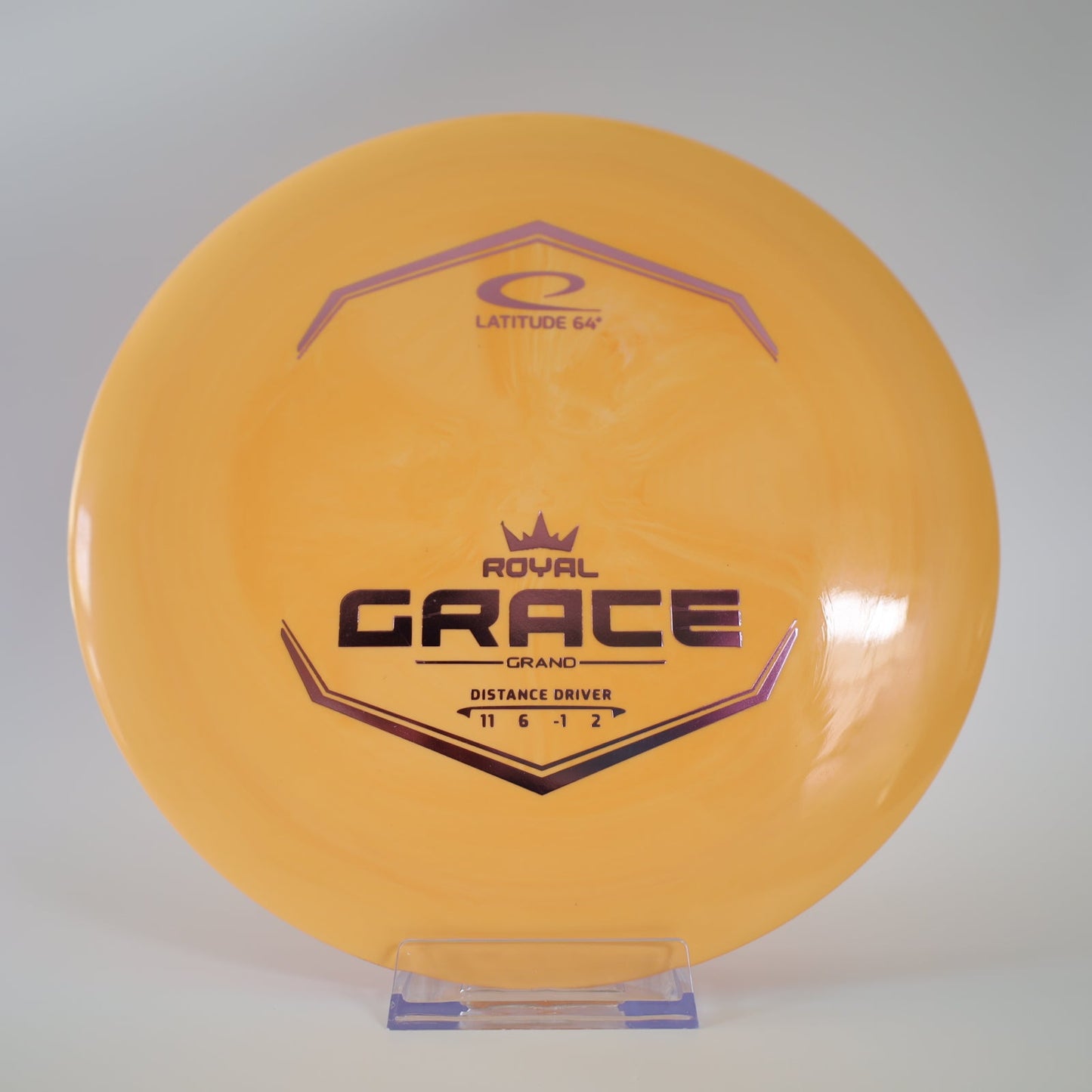 Latitude 64 Grace Royal Grand Orange Swirl Purple 169g - Laredo Disc Golf Store