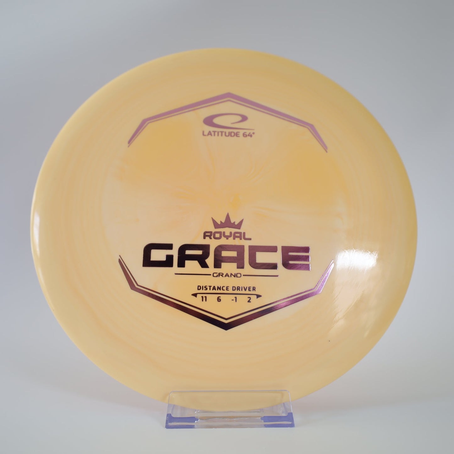 Latitude 64 Grace Royal Grand Orange Swirl Purple 169g - Laredo Disc Golf Store