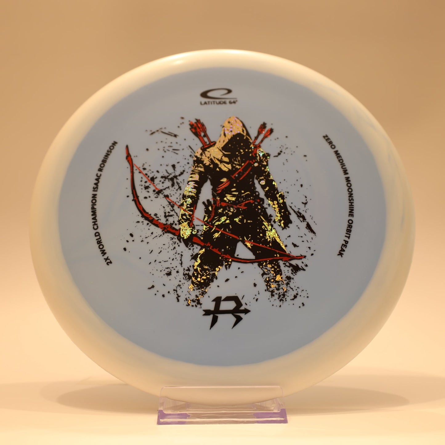 Latitude 64 Peak Zero Medium Moonshine Orbit Isaac Robinson Team Series Baby Blue White Multi 175g - Laredo Disc Golf Store