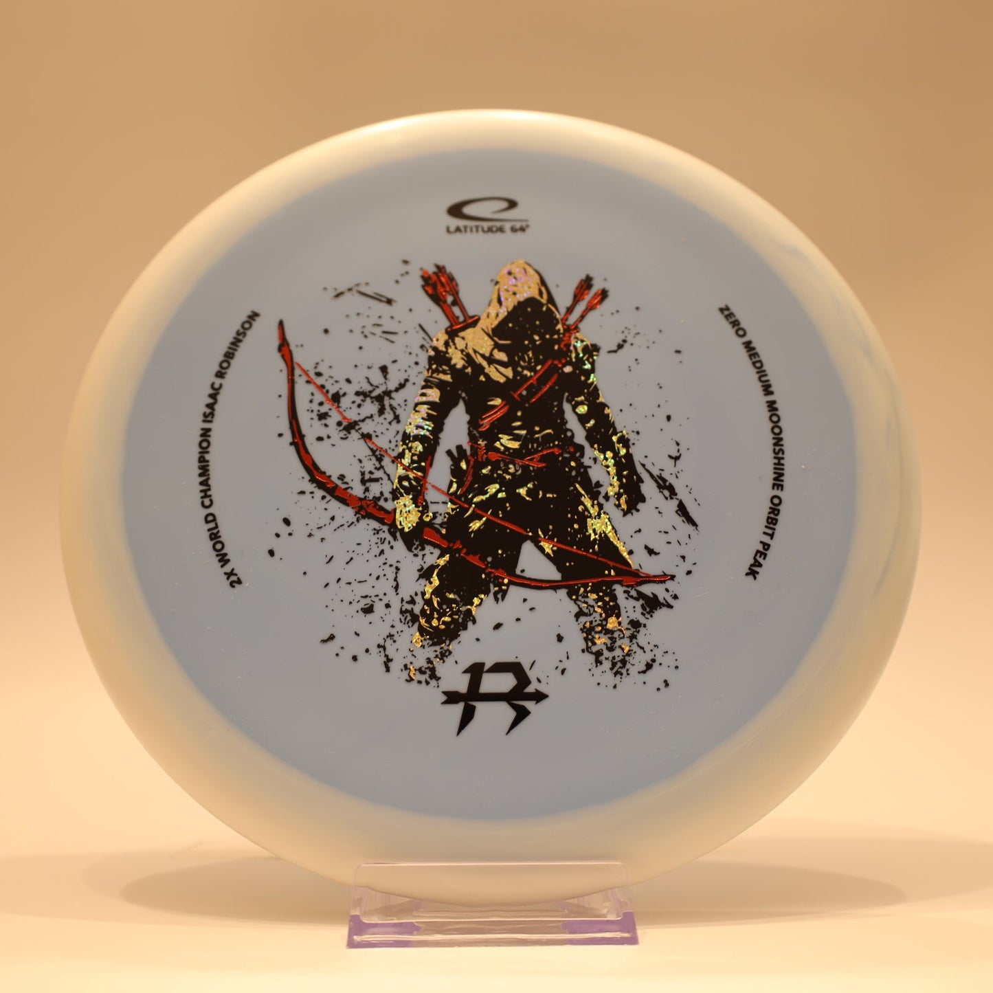 Latitude 64 Peak Zero Medium Moonshine Orbit Isaac Robinson Team Series Baby Blue White Multi 176g - Laredo Disc Golf Store