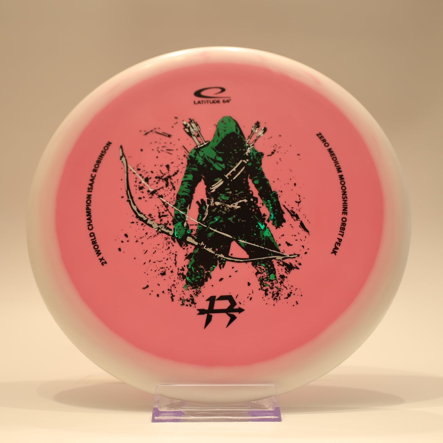 Latitude 64 Peak Zero Medium Moonshine Orbit Isaac Robinson Team Series Pink White Multi 176g - Laredo Disc Golf Store