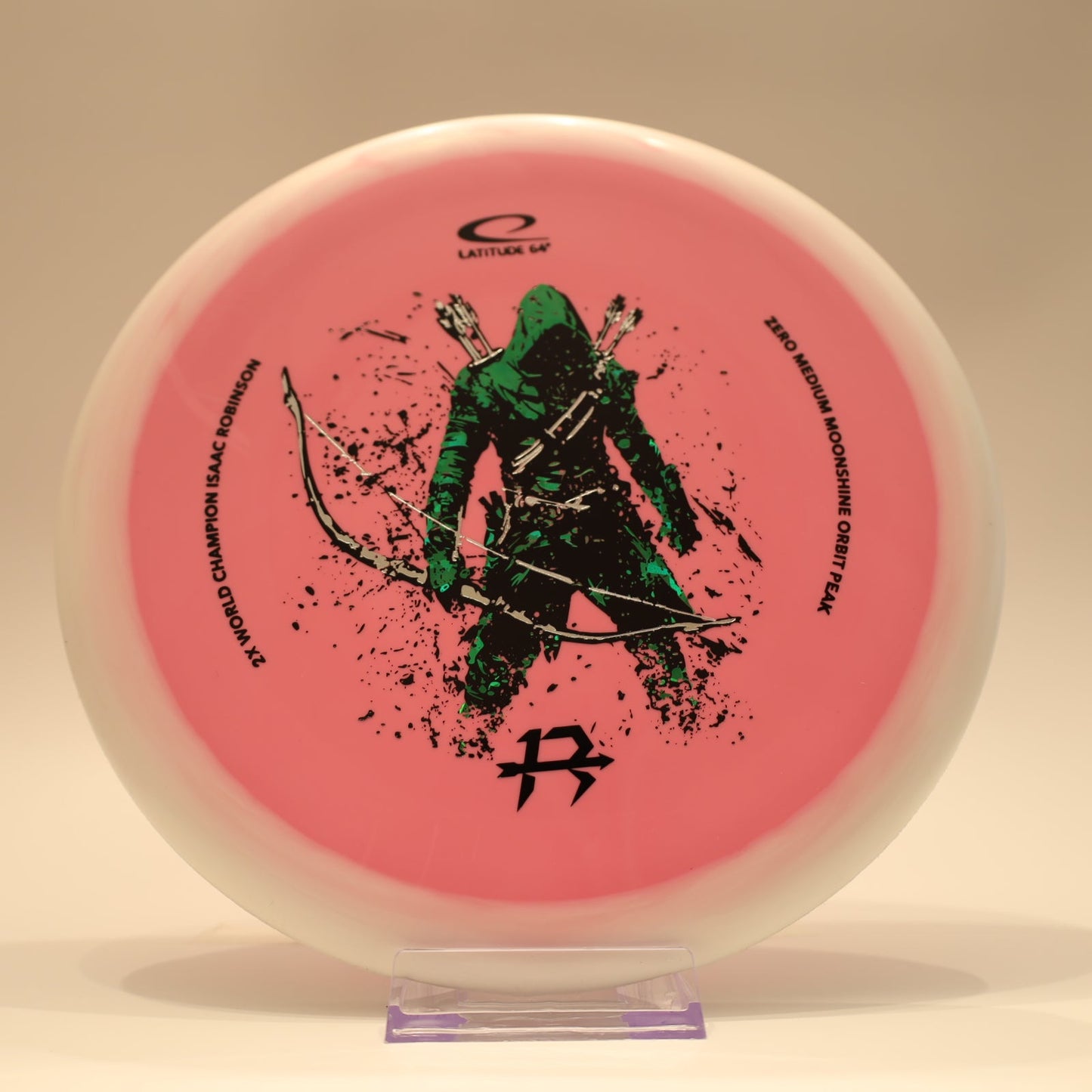 Latitude 64 Peak Zero Medium Moonshine Orbit Isaac Robinson Team Series Pink White Multi 176g - Laredo Disc Golf Store