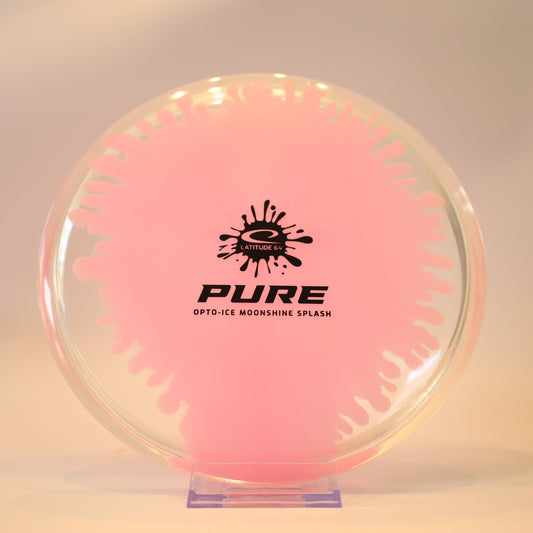 Latitude 64 Pure Opto Ice Moonshine Splash Pink Splash Black Foil 173g - Laredo Disc Golf Store