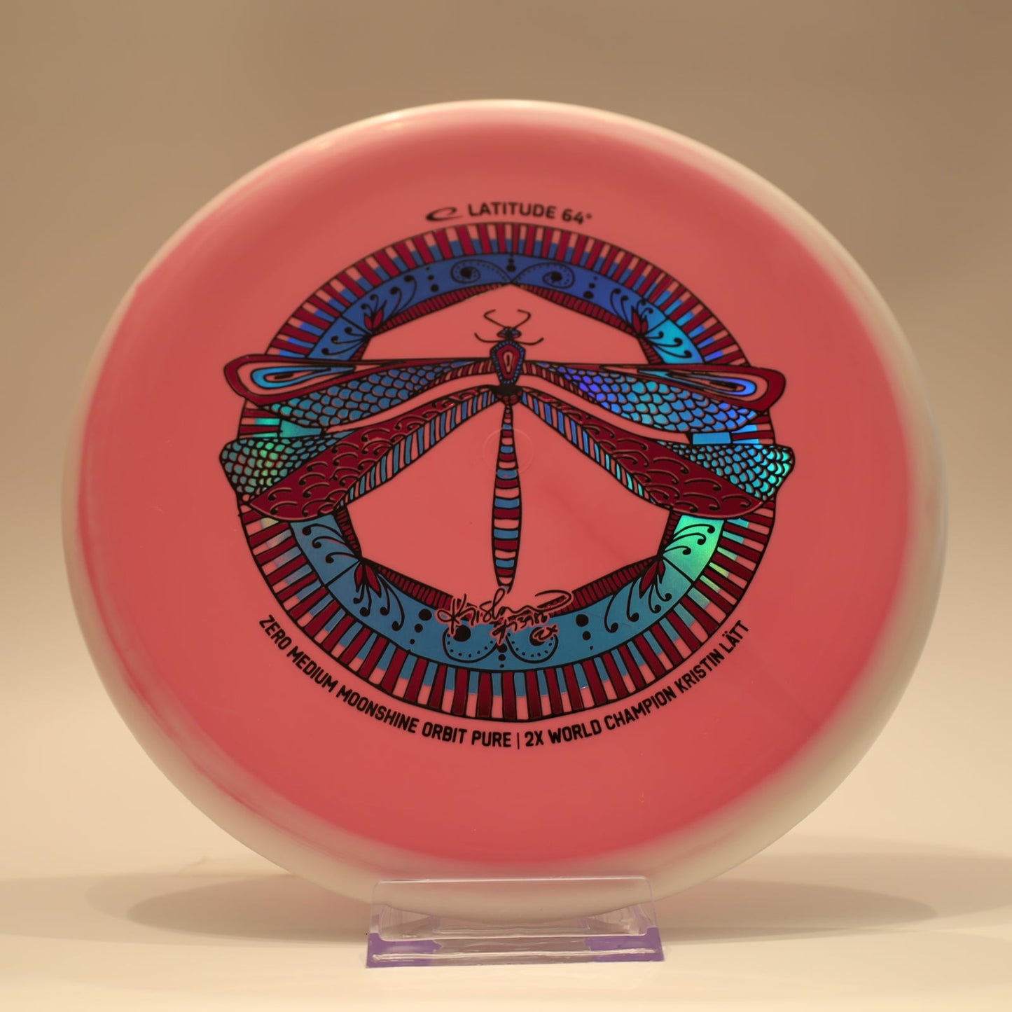 Latitude 64 Pure Zero Medium Moonshine Orbit Kristin Latt Team Series Pink White Multi 173g - Laredo Disc Golf Store
