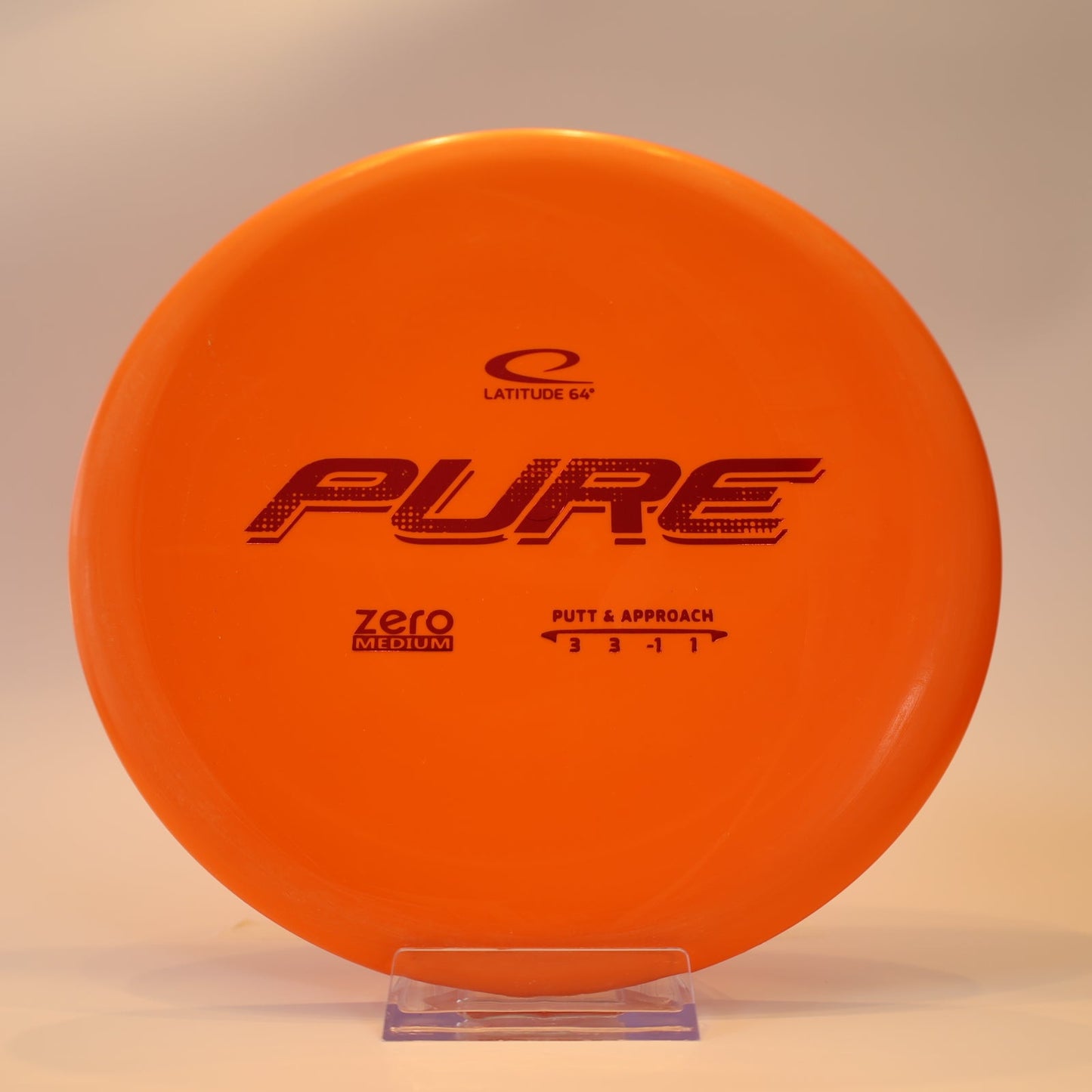 Latitude 64 Pure Zero Medium Orange Red Foil 173g - Laredo Disc Golf Store