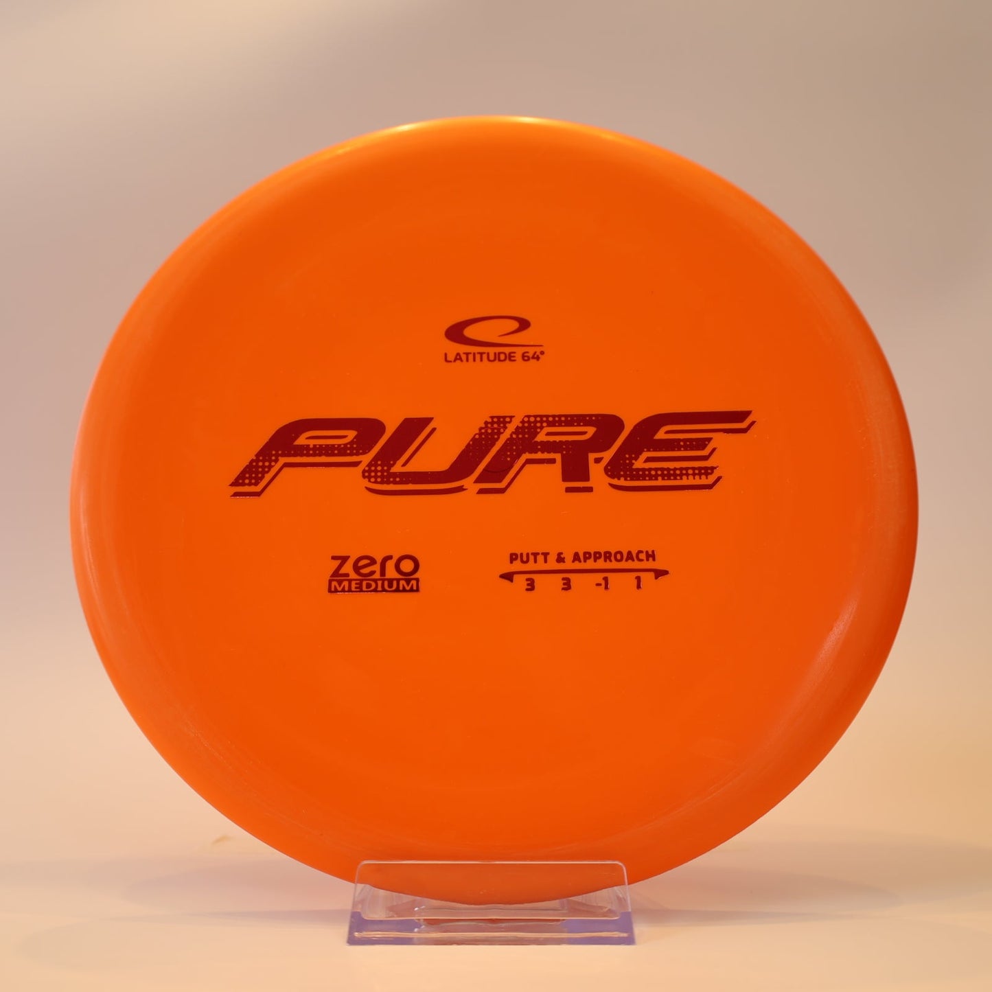 Latitude 64 Pure Zero Medium Orange Red Foil 173g - Laredo Disc Golf Store