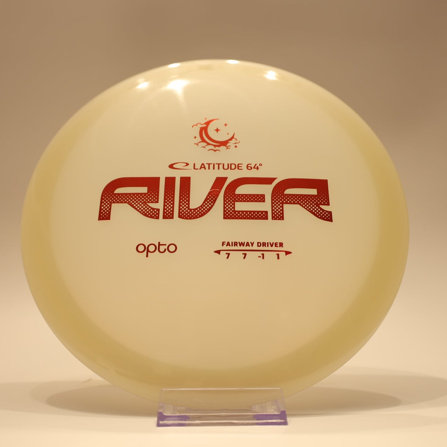 Latitude 64 River Opto Moonshine White Red Foil 175g - Laredo Disc Golf Store