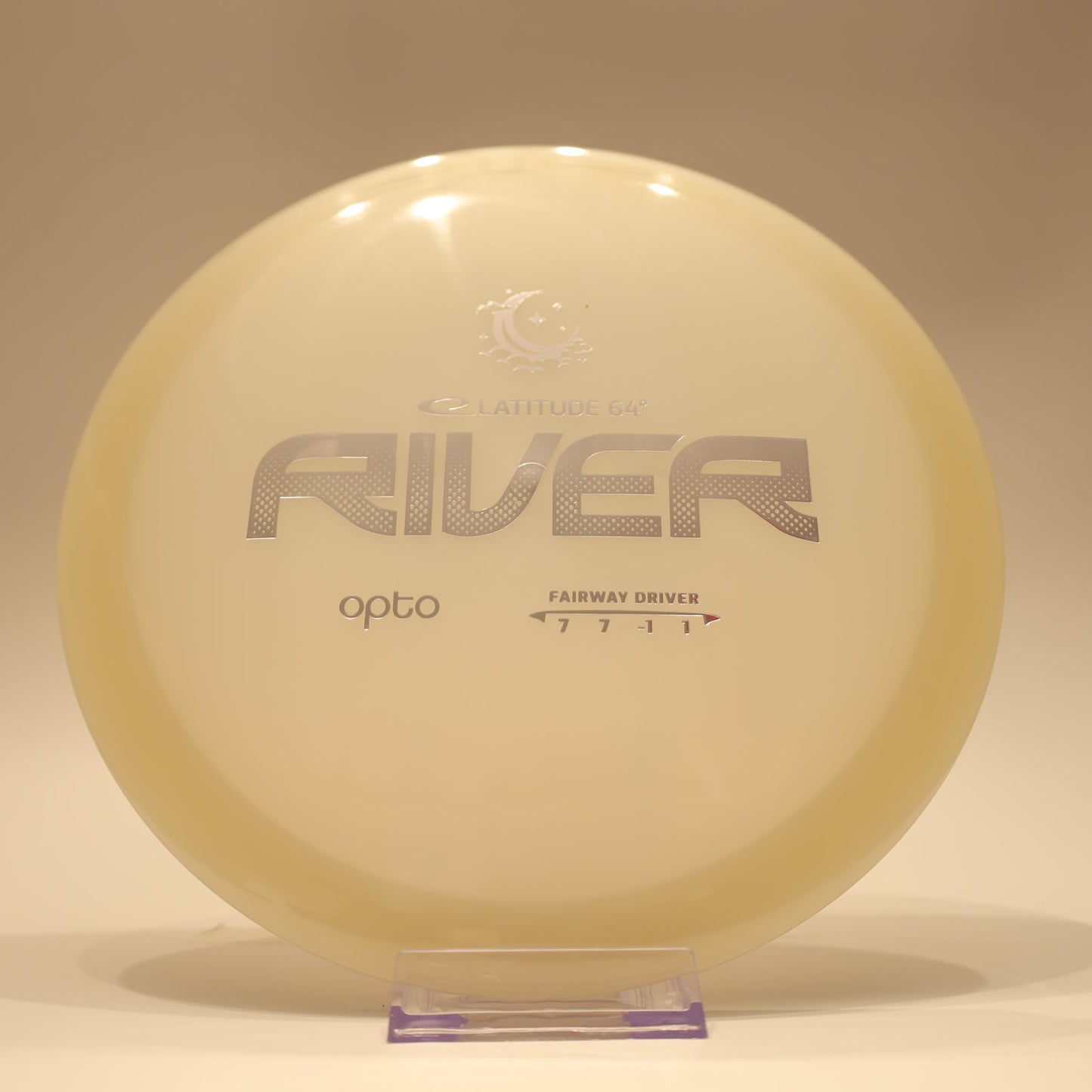 Latitude 64 River Opto Moonshine White Silver Foil 173g - Laredo Disc Golf Store